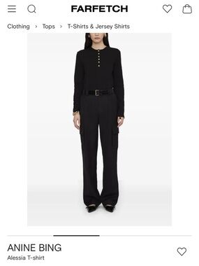 Anine Bing Alessia Long Sleeve Tee